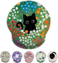 LIMKRIAN Black Cat Ergonomic Mouse Pad with Gel Wrist Rest, 9.8 x 8.6 in by LIMKRIAN