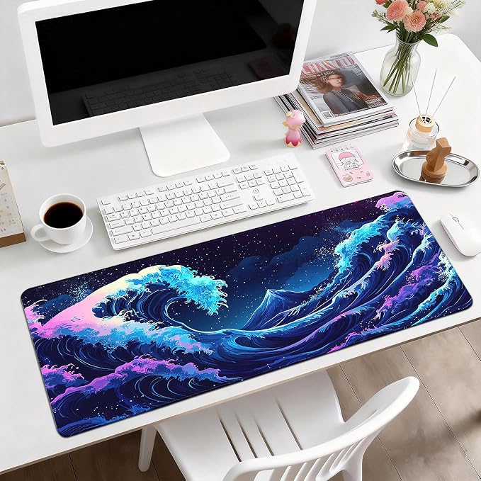 Gaming Mouse Pad, Desk Mat for Keyboard and Mouse, Large Mouse Pad for Desk, Computer Mousepad - Image 2