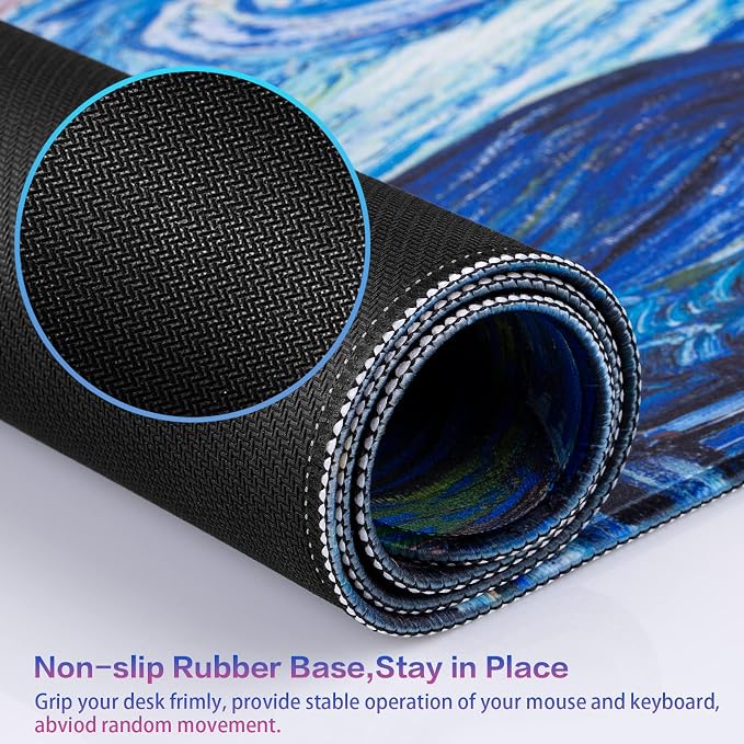 Canjoy Gaming Mouse Pad, 31.5x15.7in Large Mouse Pads for Desk Keyboard Pad | Desk Mat for Keyboard and Mouse Computer Big Full Size Desk Pad with Non-Slip Rubber Base and Stitched Edge for Home Office - Image 5