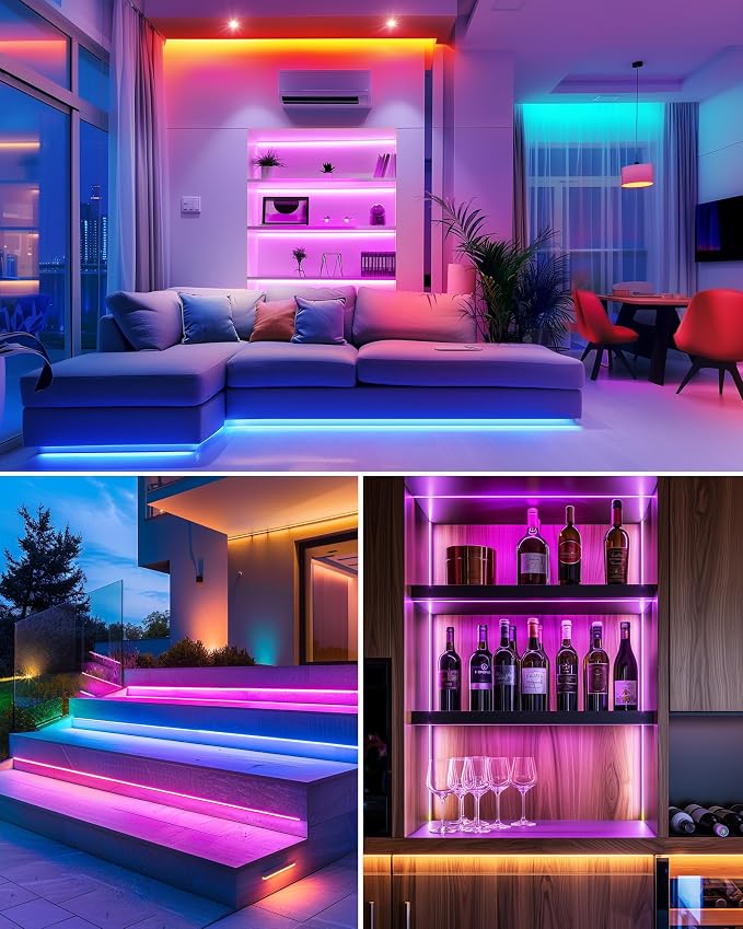 HitLights Waterproof LED Strip Lights Kit, RGB Color Changing Pre-Cut 4FT - Image 9