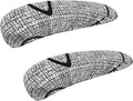 Smiry Stretch Printed Office Chair Armrest Covers, 2 Pcs, Grey and Black | Soft Fit Removable Washable Computer Desk Chair Arm Covers Protector by Smiry