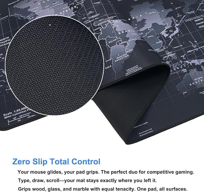 Professional Large Mouse Pad,31.5 x 11.8 in Extended Gaming Mouse Pad,Smooth Lycra Fabric,Non-Slip Rubber Base,Precision Stitched Edges, for Work,Gaming,Writting & Home-80x30 Dtcmh - Image 2