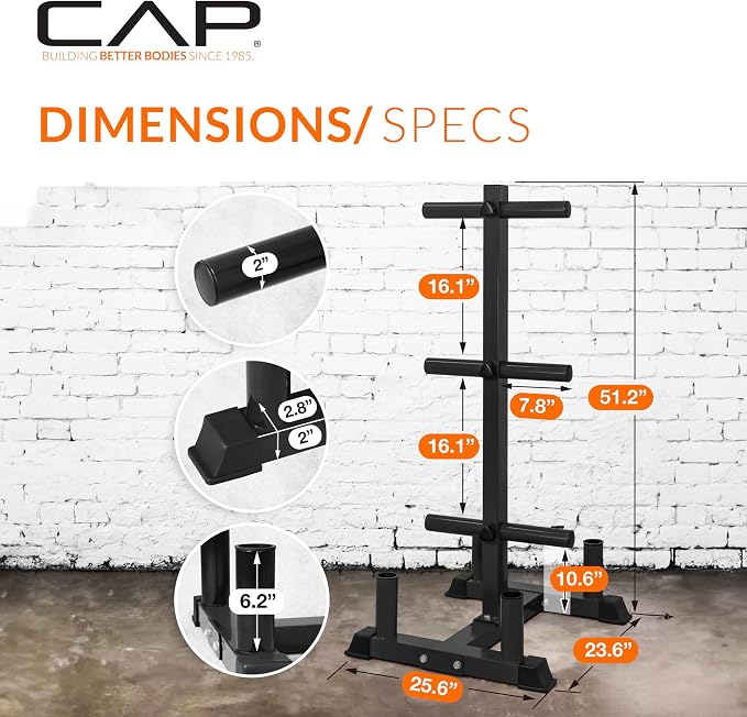 CAP 2-inch Olympic Bumper Plate Weight Set | 100-370 lbs | Multiple Colors | Storage Rack Optional - Image 6