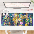 QiyI PU Leather Large Mouse Pad, Office Decor, 31.5" x 11.8", Ivy Flowers | Desk Décor Accessories, Extended Size, Waterproof & Easy to Clean, Smooth Surface, Non Slip Desk Organization by QIYI