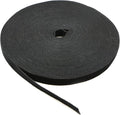 Reusable Fastening Tape Cable Ties 3/4 Inch Double Side Hook Roll (25 Yard, Black) by SAISN