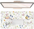 QiyI PU Leather Large Mouse Pad, 31.5" x 15.7", Watercolor Flowers | Desk Décor Accessories, Extended Size, Waterproof & Easy to Clean, Smooth Surface, Non Slip Desk Organization by QIYI