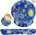 Britimes Ergonomic Mouse Pad Set with Wrist Rest, Abstract Night Sky by Britimes
