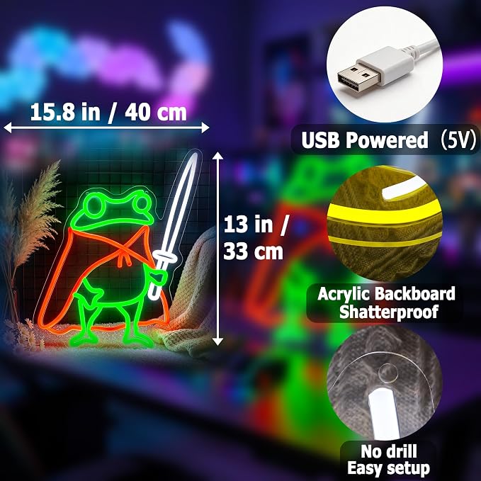 Frog Neon Lights Signs Neon Sign Led Sign Light for Wall Decor - Image 4
