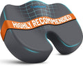 TushGuard Memory Foam Seat Cushion for Office Chair, Car Seat, Gray, XL | Office Chair Cushion for Car, Airplane - Chair Pad for Long Sitting Sciatica, Hip, Coccyx,Tailbone Pain Relief, Butt Pillow by TushGuardSeatCushonsPillows