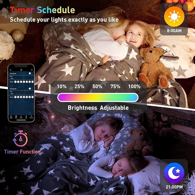 TISOFU 20 Pack Hexagon Lights LED Wall Panels, RGB Gaming Lights with APP/Music Sync & Remote, DIY Smart Modular Hexagonal Honeycomb Glide Hex Tiles Panel, Bedroom Party Decor Gifts - Image 7