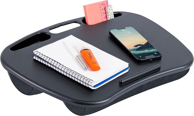 LAPGEAR MyDesk Lap Desk – Black, Fits 15.6” Laptops by LapGear