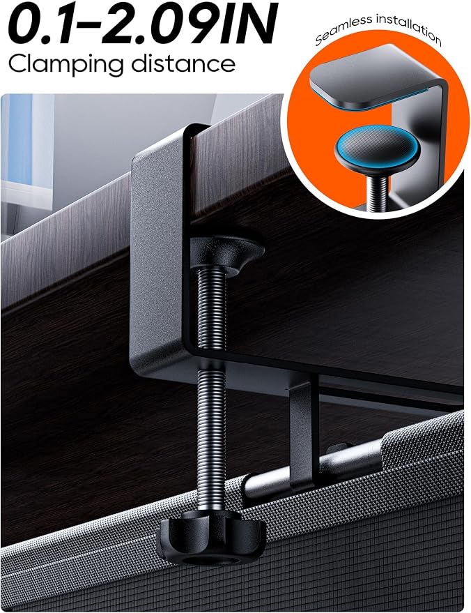27" No Drill Under Desk Cable Management Tray (Black) - Image 6