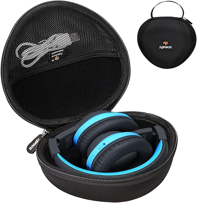 Aproca Headphones Case Compatible with iClever BTH12 / HS19 / BTH26 / BERIBES/eKids Jurassic World Foldable Kids Headphones, Portable Storage Bag by Aproca