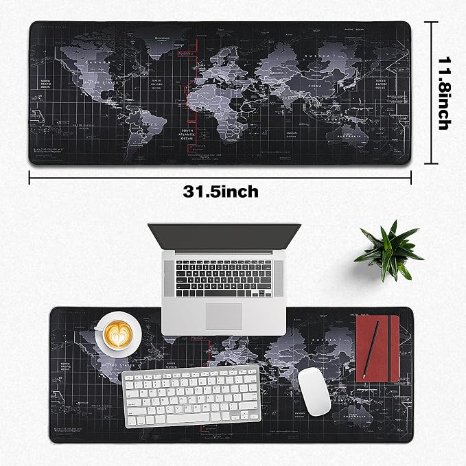Mouse Pad Gaming - Desk Mat for Keyboard and Mouse - Large Mouse Pads for Desk, Gaming Mousepad with Non-Slip Base, Desks Pad (31.5" X 11.8") for Game, Office and Home - Image 5