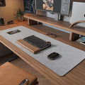 DAWNTREES Felt Desk Pad, Large Felt Mouse Pad and Keyboard Mat, 36" x 12" | Non-Slip Computer Desk Mat XL,Desk Protector for Office (light gray) by PremiumDeskPadatDawnTrees