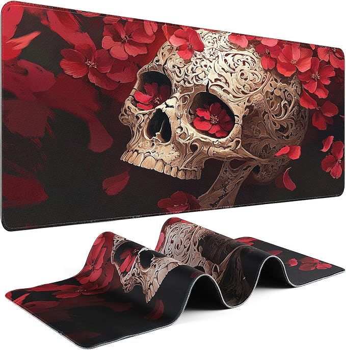 Gaming Mouse Pad - (31.5"×11.8") Skull Large Mouse Pads for Desk - Desk Mat for Keyboard and Mouse with Non-Slip Base, Desks Pad Matfor Game/Office & Home by Unknown