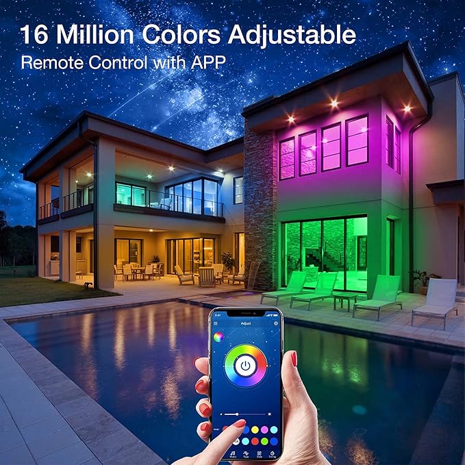 phopollo 200ft Bluetooth 24V Led Strip Lights, Color Changing Room Lights - Image 2