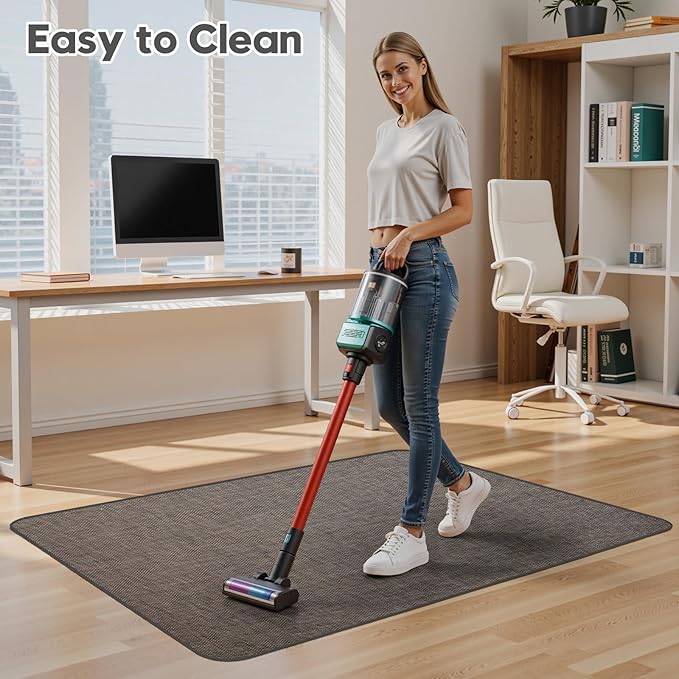 Sycoodeal Office Chair Mat for Hardwood & Tile Floor, 40" x 48" Heavy Duty Computer Gaming Chair Mat for Rolling Chairs Non-Curve, Anti-Slip, Floor Protector for Home Office (Coffee) - Image 6