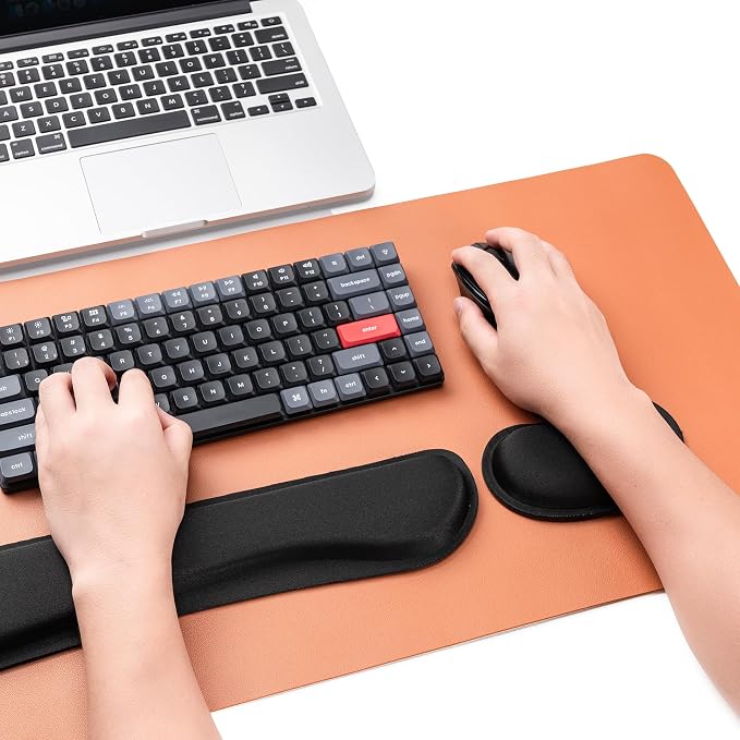 Keyboard Wrist Rest,Ergonomic Wrist Support for Keyboard,Flowers Style | Computer Wrist Rest,Superfine Fabric and Gel Memory Foam Wrist Pad,Easy Typing&Pain Relief,Suitable for Office,Family - Image 6