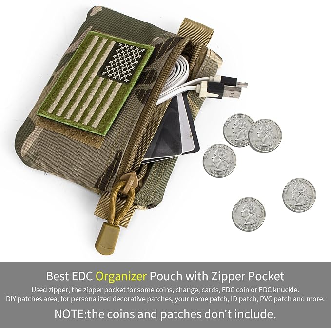 bvya Tactical EDC Compact Pouch Key Pocket Coin Purse ID Card Holder Accessories Organizer Pouch Waist Pack - Image 4
