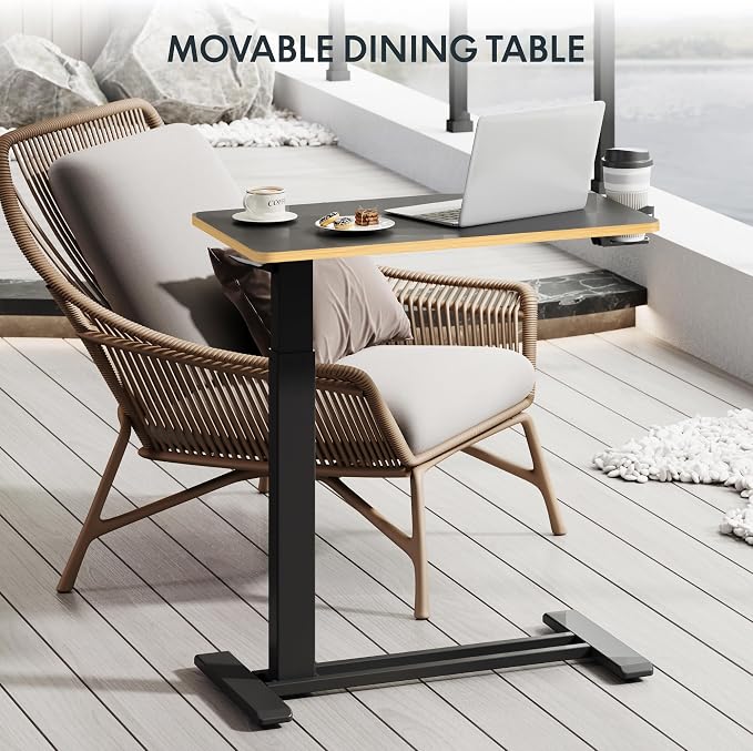 FLEXISPOT 28" Mobile Standing Desk Pneumatic Lift Computer Workstations - Image 6