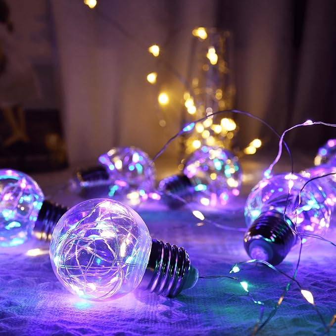 YOLIGHT Wishing Ball Curtain Lights 200 LED Window Curtain String Light with Remote, USB Battery Powered Twinkle Globe Fairy Lights for Wedding Party Bedroom Christmas Decoration (Multi-Colored) - Image 7