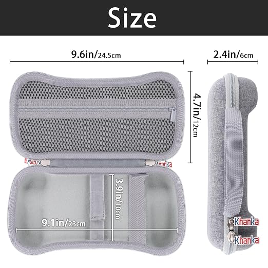 khanka Hard Travel Case Replacement for Anbernic RG556 Retro Handheld Game Console,Case Only. (Grey) - Image 3