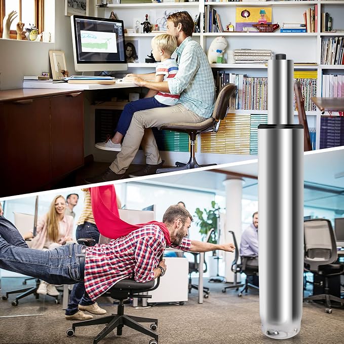 Omyoffice 5.5” Office Chair Cylinder Replacement, Class 4 Piston (Silver) | Heavy-Duty 1000 lbs, Hydraulic Pneumatic Gas Lift, Universal Fit Most Executive Gaming Desk Chairs - Image 8