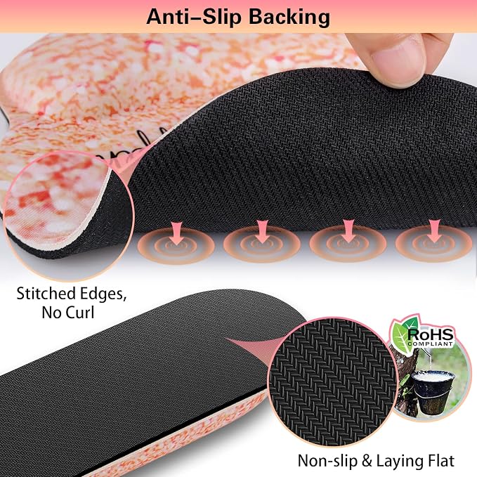Mouse Pad with Wrist Rest, Canjoy 3-in-1 Keyboard Wrist Rest + Mousepad Set - Image 5