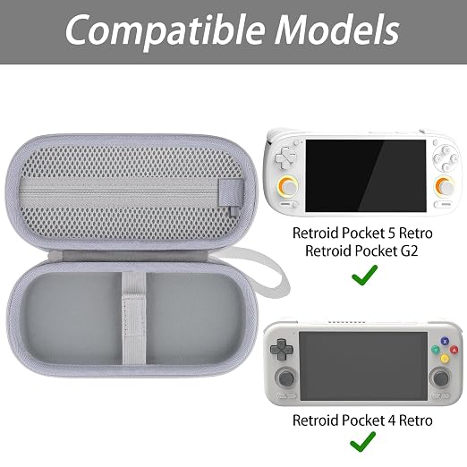 khanka Case for Anbernic RG VITA Pro/Retroid Pocket 6/5 Console,White - Image 7