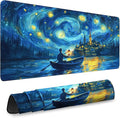 Gaming Desk Mat with Silky Smooth Surface & Exquisite Patterns,31.5x11.8 Inches Large-Sized Mouse Pad, Perfect for Extended Gaming,Work,and Home Office Decor (Van Gogh Oil Painting 1) by Unknown