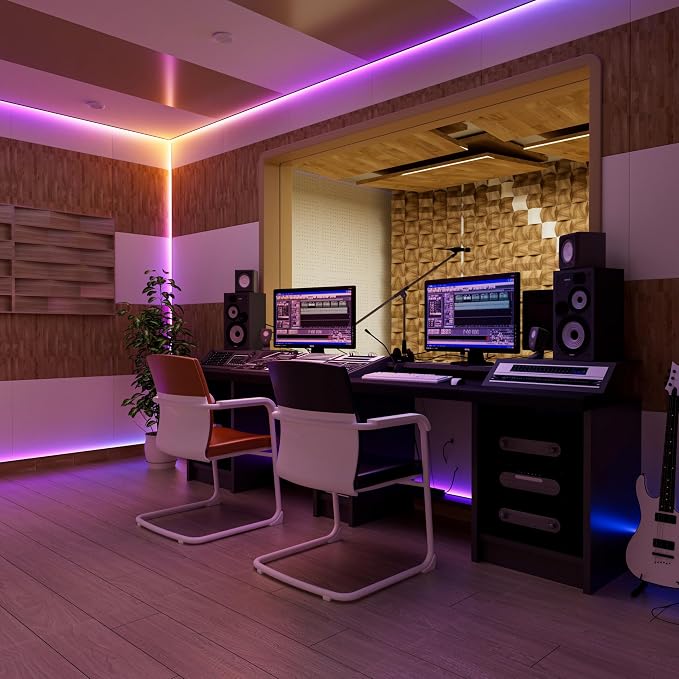 RGB Smart IC COB LED Strip Light,32.8ft Color Chasing Flexible DC24V LED Tape Light,WS2811 Addressable RGB Ribbon,for Party/Home/Office DIY Lighting Projects(Power Supply&Controller NOT Included) - Image 6
