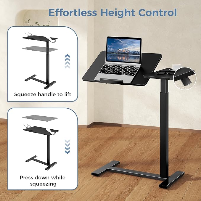 DUMOS Small Standing Desk, Rolling Desk, Laptop Table - Image 7