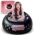 Inflatable Gaming Chair for Kids & Teens with Cup Holders and Side Pocket - This Air Gaming Bean Bag Chairs for kids is The Perfect Furniture for Gamer Room Decor - Perfect Gaming Stuff for boys 4-12 by FranFusion