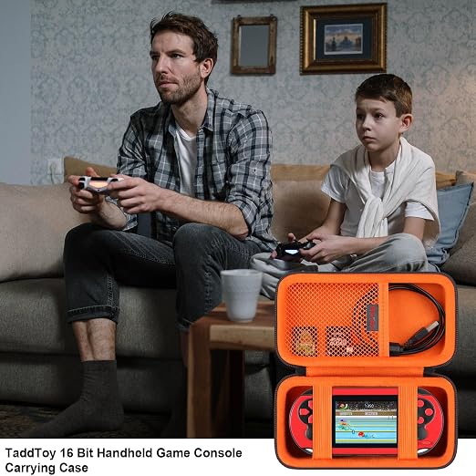 Elonbo Carrying Case for TaddToy/WELLST·G/Beijue/FAMILY POCKET/CCTU/X- JOYKIDS/GREENCREEK/Beico/KAVOYI/GuaiyeyeAP/TEBIYOU Handheld Game Console, Portable Electronic Gaming Player Bag, Black+ - Image 7