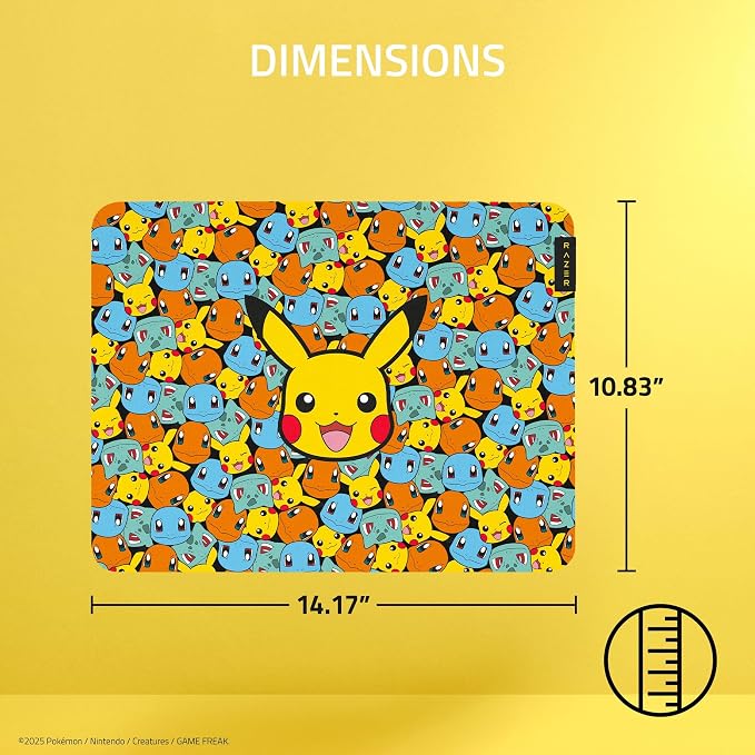Razer Gigantus V2 Soft Gaming Mouse Pad (Medium), Pokémon Edition | Textured Micro-Weave Cloth Surface, Thick, High-Density Rubber Foam, Anti Slip Base - Image 5