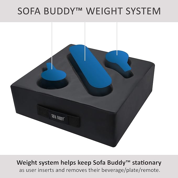 Introducing Sofa Buddy - Convenient Couch Cup Holder, Couch Caddy, Sofa Cup Holder. The Perfect Couch Accessory Traveller-Leather-Black - Image 3