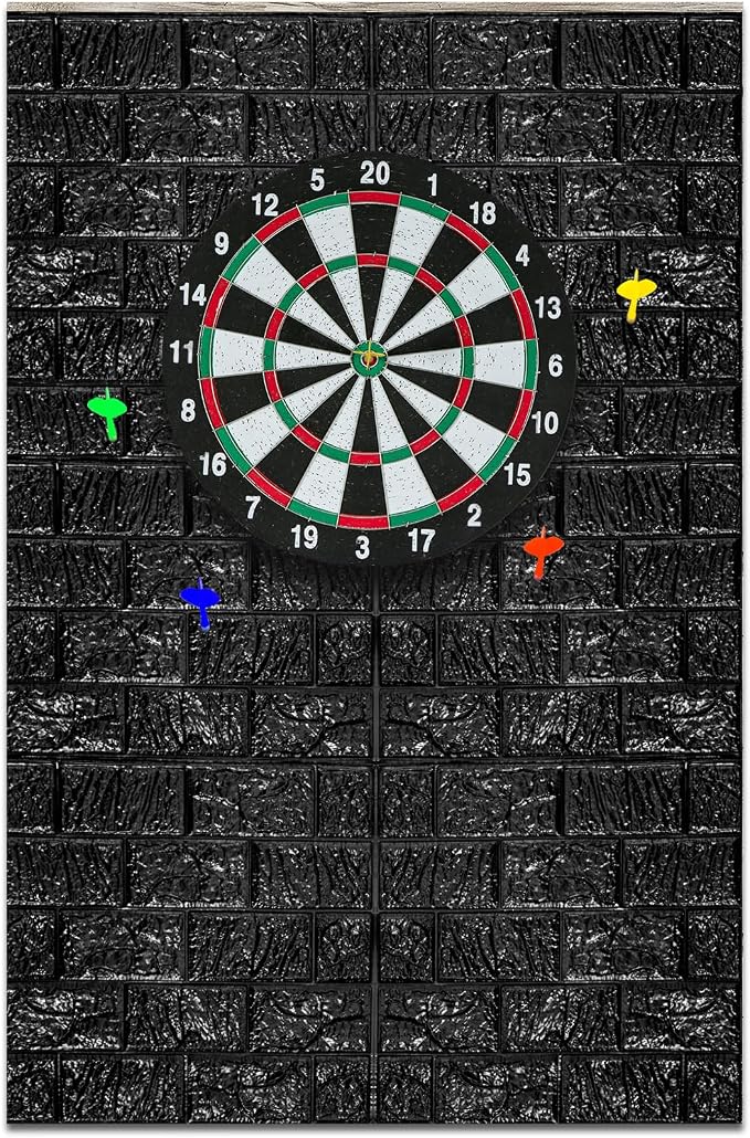 Hahafelt Felt Wood Grain Dart Board Wall Protectors Square Dart Board Backing Tiles Dartboard Backboard Cork Backboards Alternative by Hahafelt