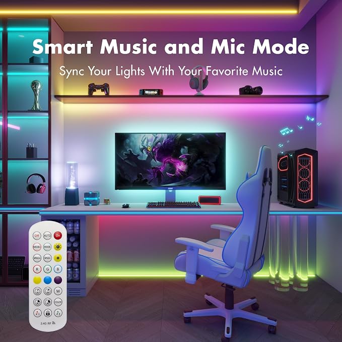 LED Strip Lights, 50FT Smart IC RGB WiFi Voice Controlled LED Lights - Image 4