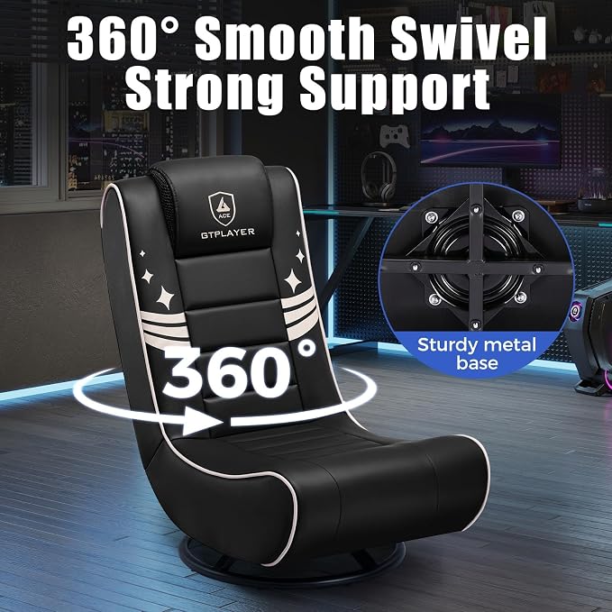 GTPLAYER Floor Gaming Chair Foldable Swivel Floor Chairs for Kids Boys Comfy Video Game Seat with 360° Multipurpose for Gamers, Bedroom or Game Room - Image 7