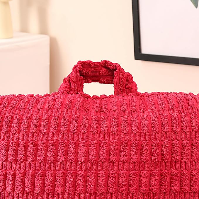 Reading Pillow for Sitting in Bed with Arm,Red Corduroy,M | Sitting Pillow for Teens Back Support,17" Backrest Pillow Supports Reading,Gaming & Relaxing in Bed,Couch,or Floor - Image 8