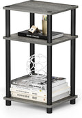 Furinno JUST Toolless 3-Tier Side Table, Open Shelf End Table, French Oak by Furinno-FitsYourSpaceFitsYourBudget