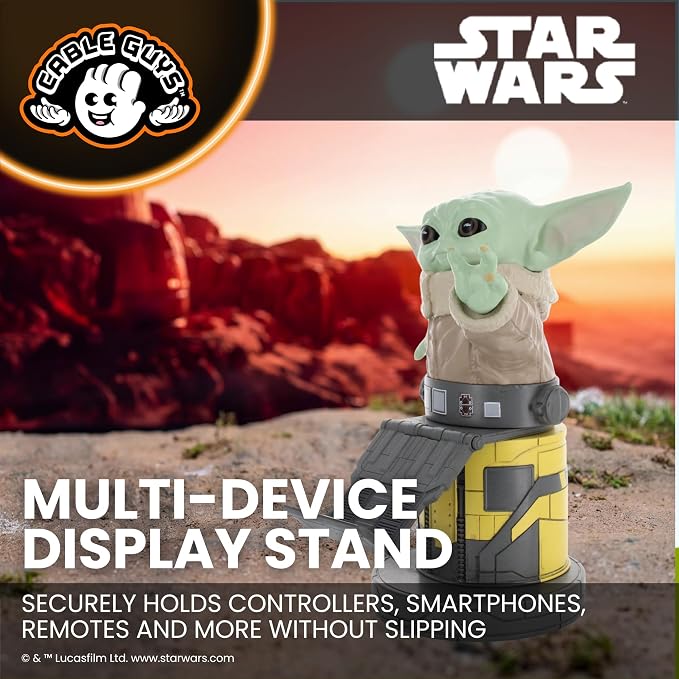 Cableguys Grogu Mandalorian Apprentice Controller Holder & Phone Stand - Gaming Setup Accessories for Desk and Game Room, Stand Compatible with Xbox, PlayStation & Most Standard Game Controllers - Image 3