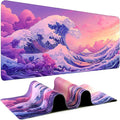 Mouse Pad Gaming - Desk Mat for Keyboard and Mouse - Kanagawa Large Mouse Pad for Desk, Japanese Sea Wave Mousepad (31.5" x 11.8") with Non-Slip Base, Desks Pad Mat for Gaming, Office and Home by Unknown