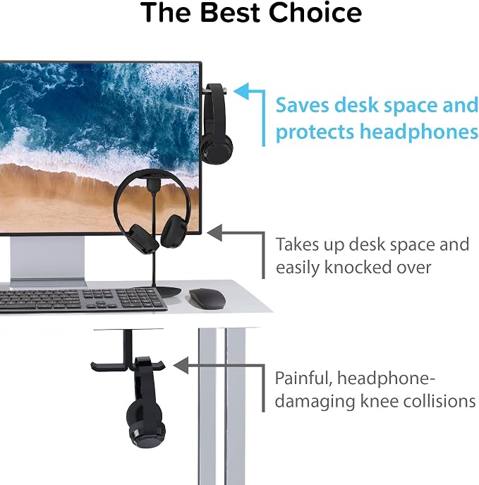 TotalMount Hidden Monitor Stand for Headphones – Does Not Block Monitor - Image 4