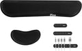 iFine Upgrade Enlarged Smooth Fabric Memory Foam Keyboard Mouse Wrist Rest Pad Cushion Support for Computer Laptop Mac Office or Home for Pain Stress-Free Typing - Black with Free 3 Cable Organizers by iFine