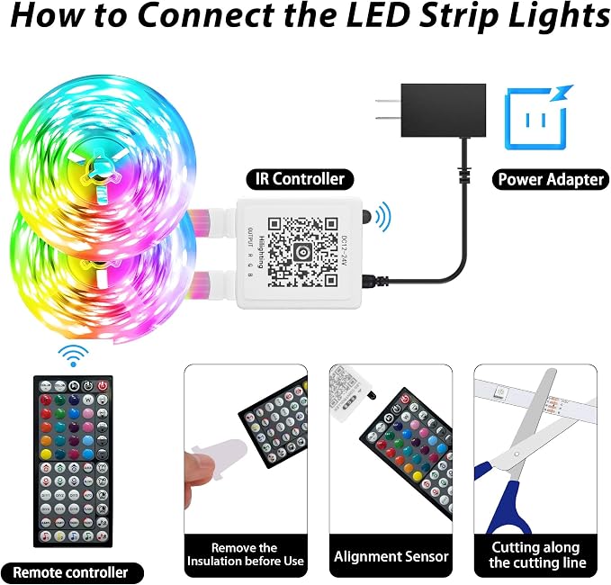 Ledagic Led Lights for Bedroom 250ft (2 Rolls of 125ft), RGB Led Lights - Image 6