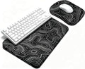 Keyboard Wrist Rest -Ergonomic Keyboard Stand with Wrist Rest- with Carpal Tunnel Pain Relief Massage Bumps and Full Memory Gel Design - Ideal Frequent Computer (Line) by WENPIC