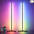 2 Pack Corner Floor Lamp – 57'' Tall RGB Lamp Modern Mood Lighting with 88 LEDs, Bluetooth App Control, and Sturdy Base for Effortless Setup by Oizuon