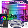 Led Strip Lights,Long Smart Led Light Strips Music Sync 5050 RGB Color Changing Rope Lights,Bluetooth APP/IR Remote/Switch Box Control Led Lights for Bedroom,Home Decoration,Party,Festival (200FT) by LETIANPAI